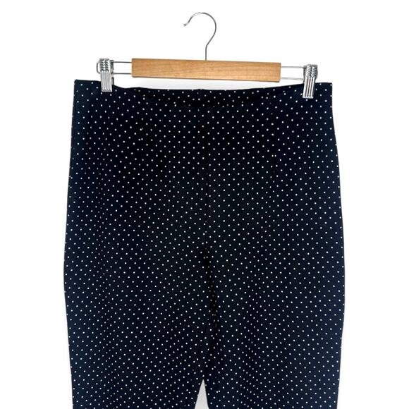 J. Jill Women's Slim Leg Ponte Knit Pants Size MT Black Polka Dot Stretch Pant - Picture 4 of 9
